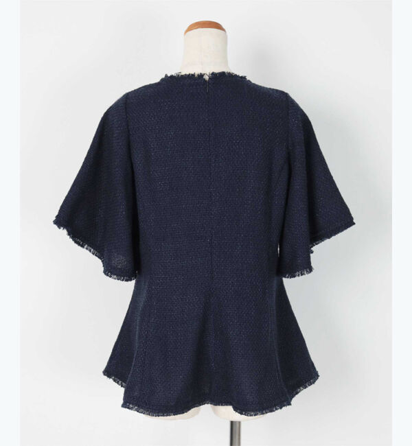 ur's「サマーツイードフレアスリーブペプラムトップス」|Tシャツ・カットソー|