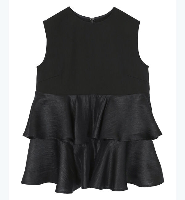 ur's「【星玲奈さんコラボアイテム】ノースリーブティアードトップス」|Tシャツ・カットソー|ブラック