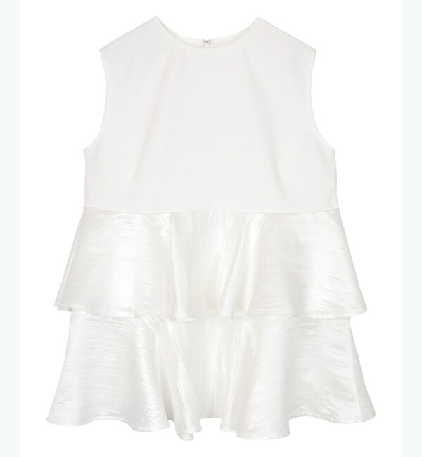 ur's「【星玲奈さんコラボアイテム】ノースリーブティアードトップス」|Tシャツ・カットソー|ホワイト