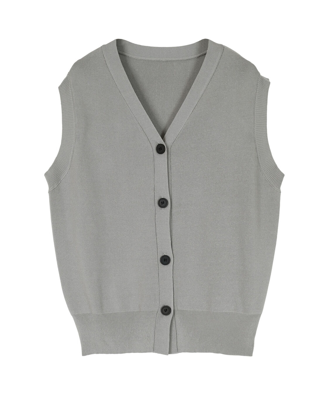 titivate「ベーシックフロント釦ニットベスト」|ニット・セーター|