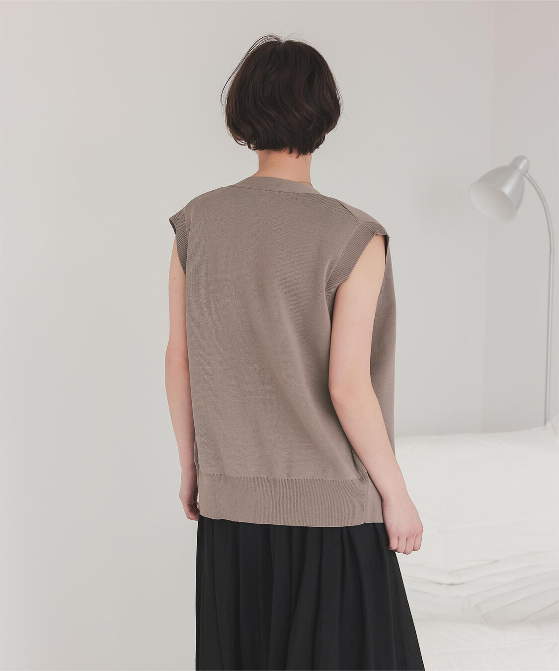 titivate「ベーシックフロント釦ニットベスト」|ニット・セーター|