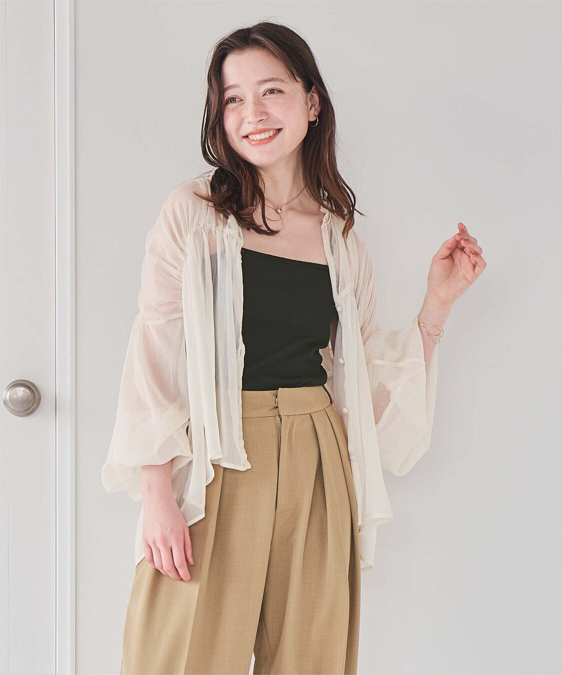 titivate「カップ付きダブルストラップキャミソール」|キャミソール|