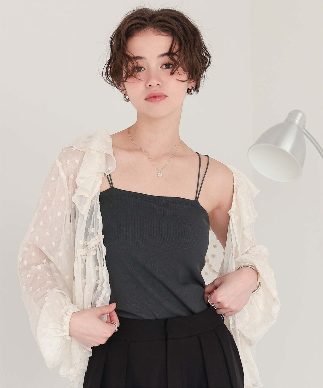 titivate「カップ付きダブルストラップキャミソール」|キャミソール|