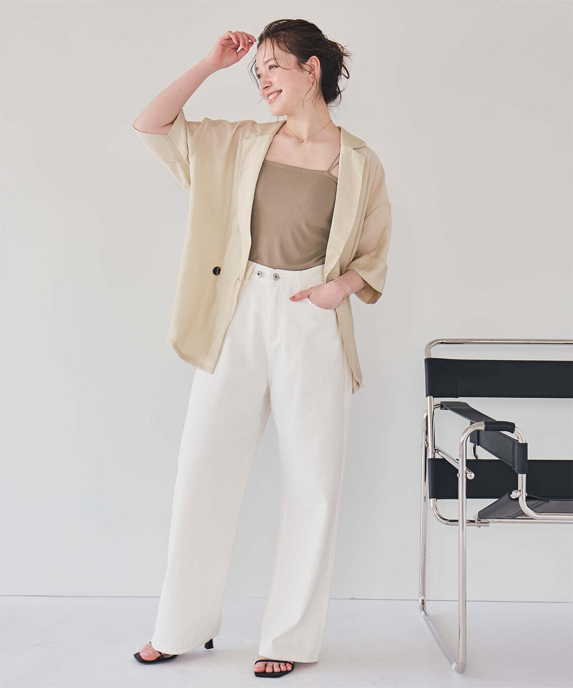 titivate「カップ付きダブルストラップキャミソール」|キャミソール|