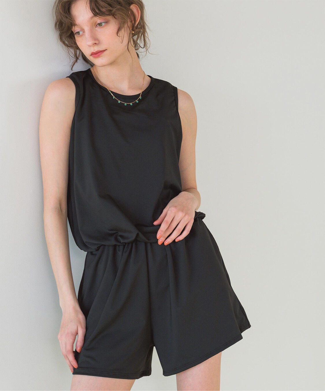 SEA DRESS「ﾊﾞｯｸﾘﾎﾞﾝﾉｰｽﾘｰﾌﾞｵｰﾙｲﾝﾜﾝ/水着」|コンビネゾン|