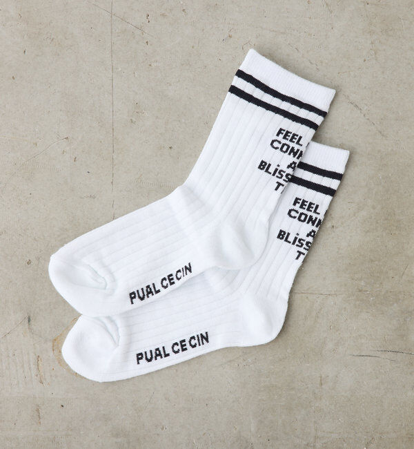  「【F&B】オーガニックコットンジャガードロゴリブソックス」|ソックス|