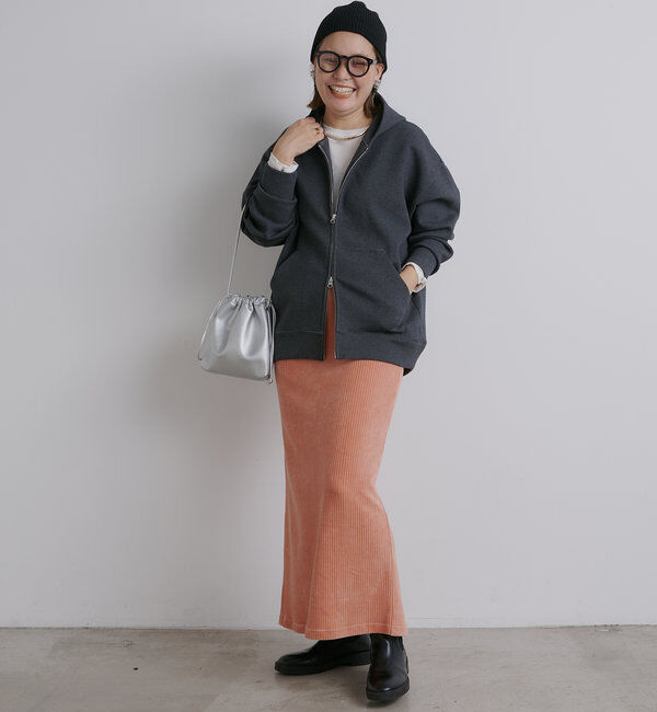  「【低身長・高身長対応】ストレッチコールスカート」|スカート|