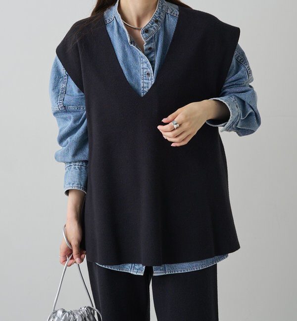  「ミラノリブニットベスト」|ニット・セーター|