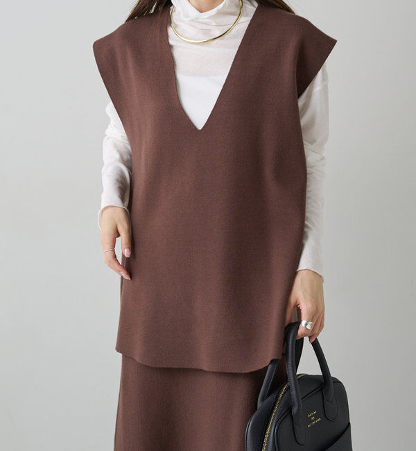  「ミラノリブニットベスト」|ニット・セーター|
