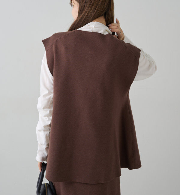  「ミラノリブニットベスト」|ニット・セーター|