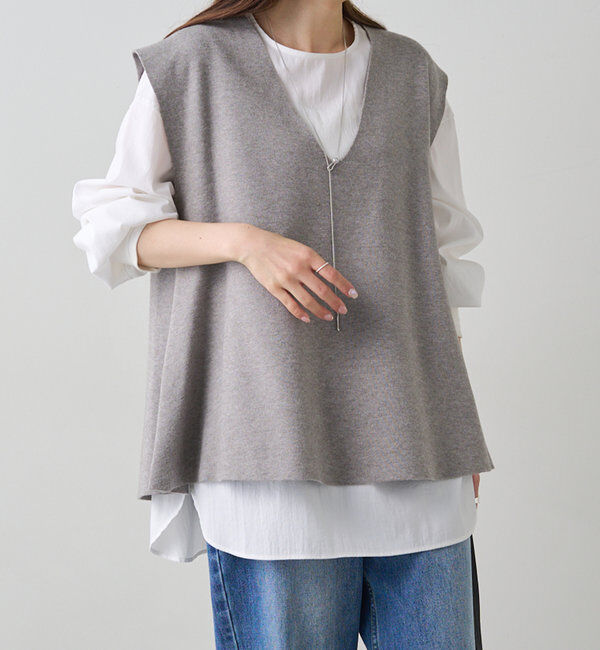  「ミラノリブニットベスト」|ニット・セーター|