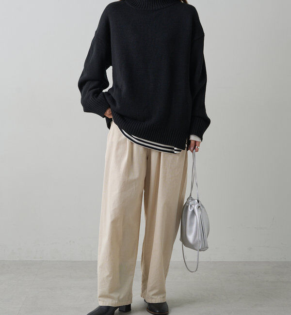  「【手洗いOK】ハンドウォッシャブルハイネックニット」|ニット・セーター|