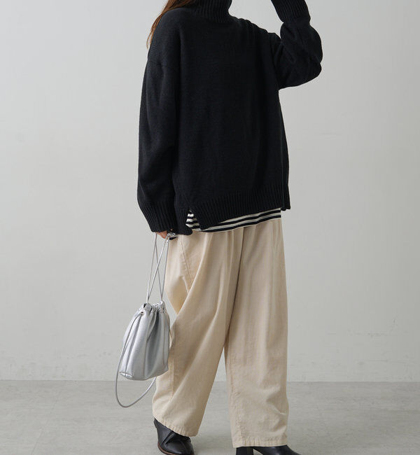  「【手洗いOK】ハンドウォッシャブルハイネックニット」|ニット・セーター|