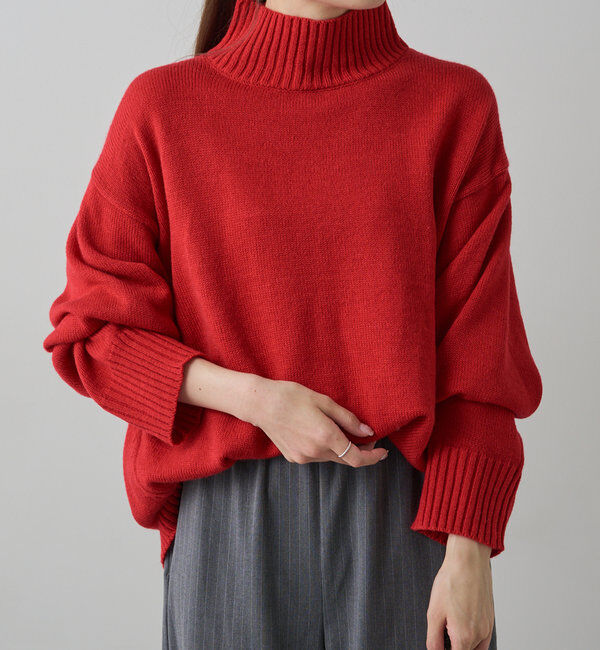  「【手洗いOK】ハンドウォッシャブルハイネックニット」|ニット・セーター|