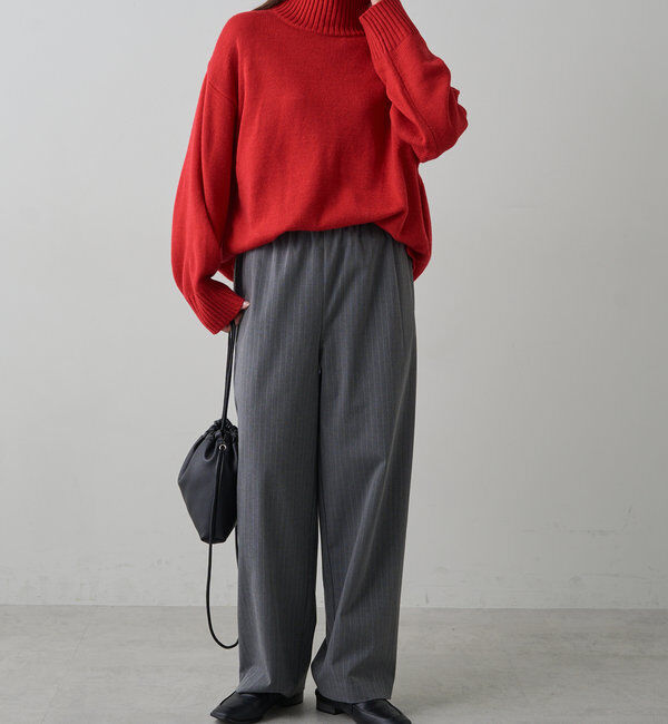  「【手洗いOK】ハンドウォッシャブルハイネックニット」|ニット・セーター|