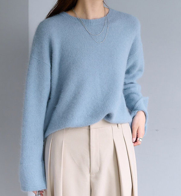  「【Du noir】FOX混袖口スリットニット」|ニット・セーター|