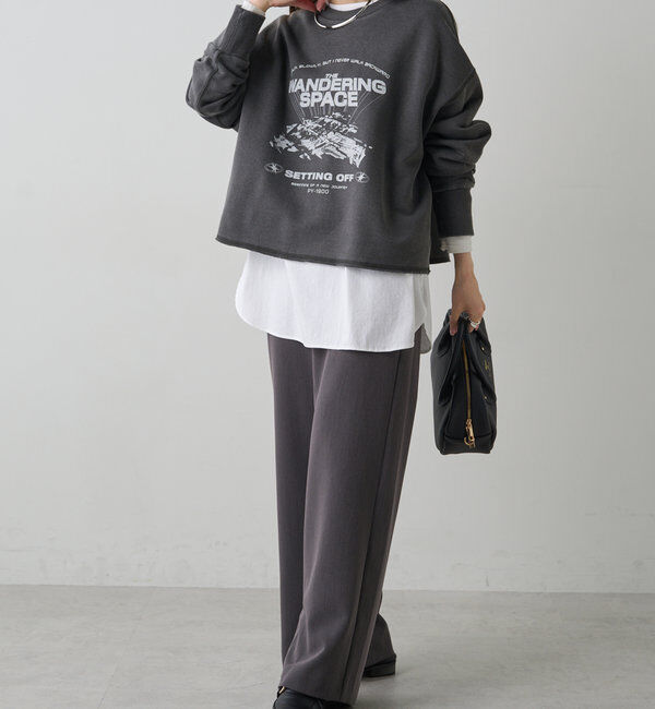  「ヴィンテージライクスペースプリント裏起毛スウェット」|プルオーバー|