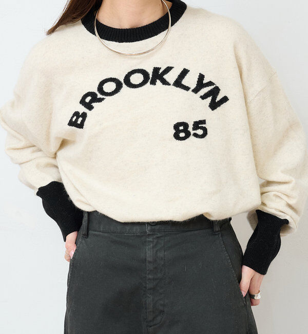  「インターシャロゴニットプルオーバー」|ニット・セーター|