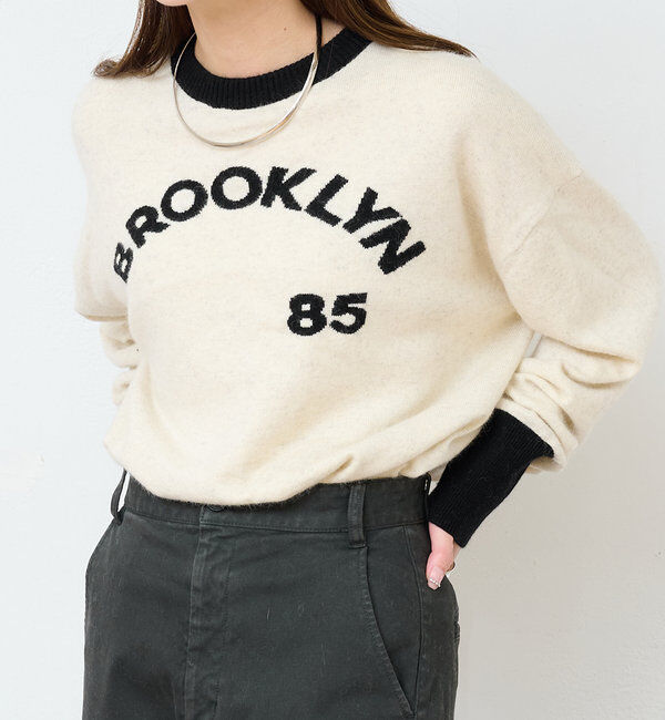  「インターシャロゴニットプルオーバー」|ニット・セーター|