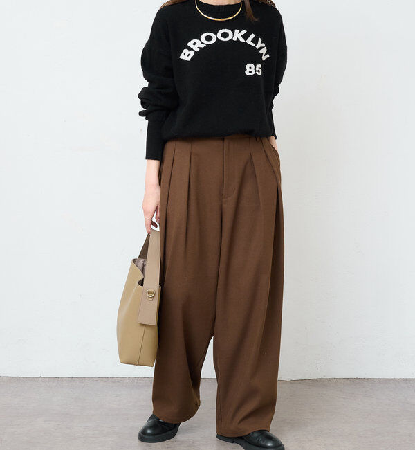  「インターシャロゴニットプルオーバー」|ニット・セーター|