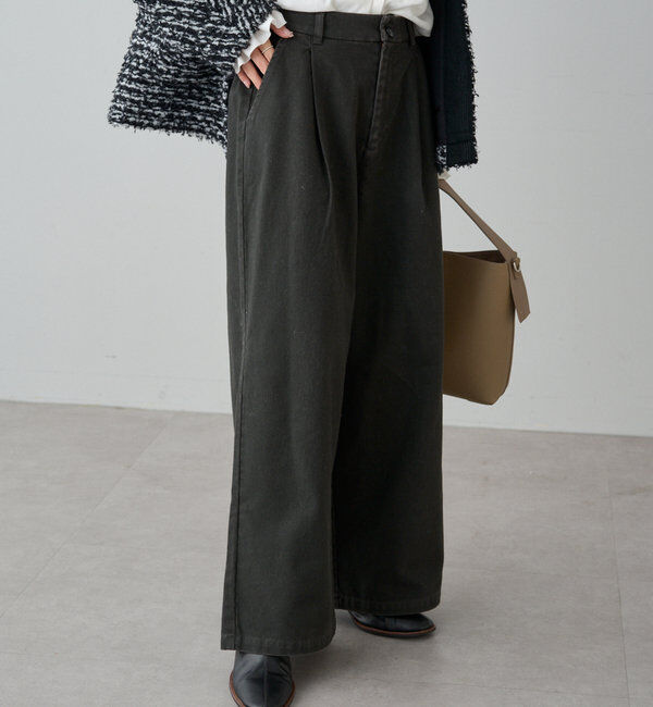  「カツラギ起毛ワンタックワイドパンツ」|その他|