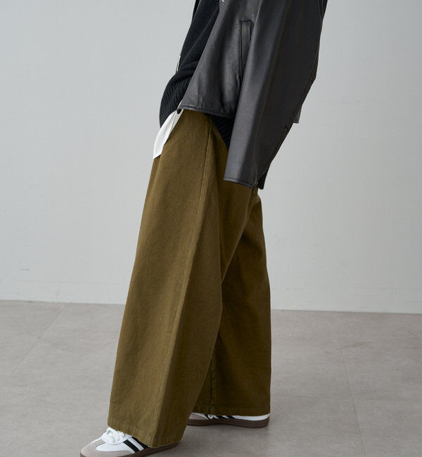  「カツラギ起毛ワンタックワイドパンツ」|その他|