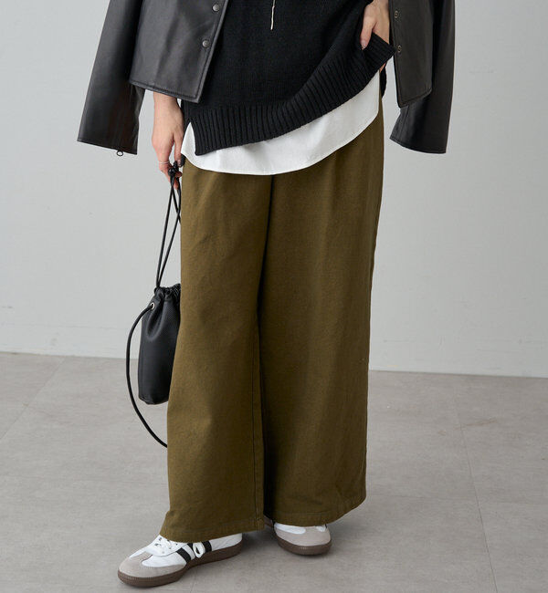  「カツラギ起毛ワンタックワイドパンツ」|その他|