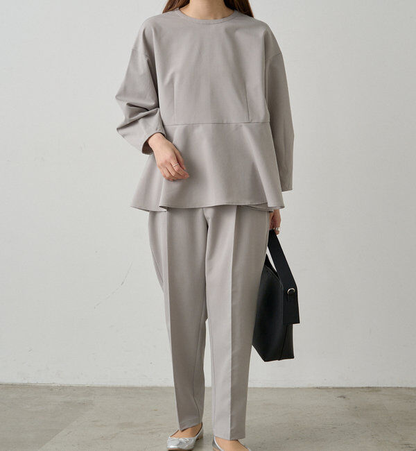  「【Du noir】バックリボンペプラムブラウス+スラックスパンツセット」|その他|