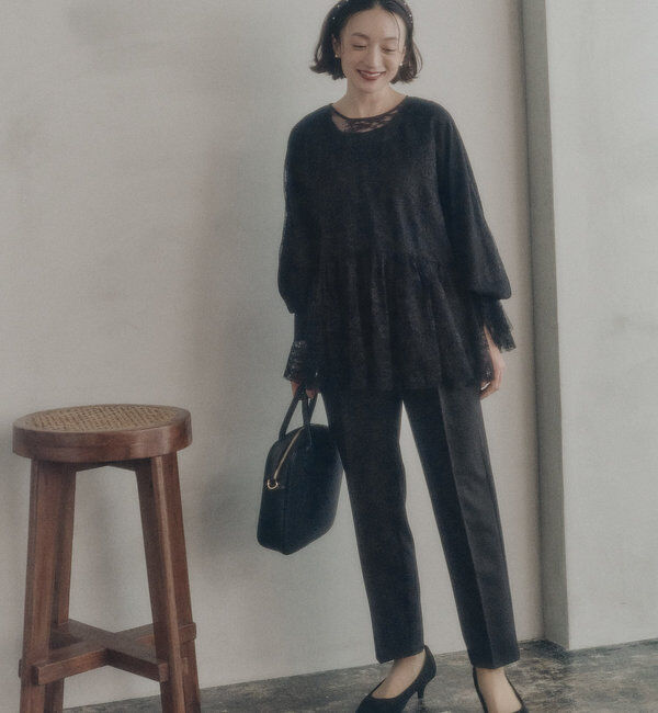  「ナイロンレース2WAYブラウス」|プルオーバー|