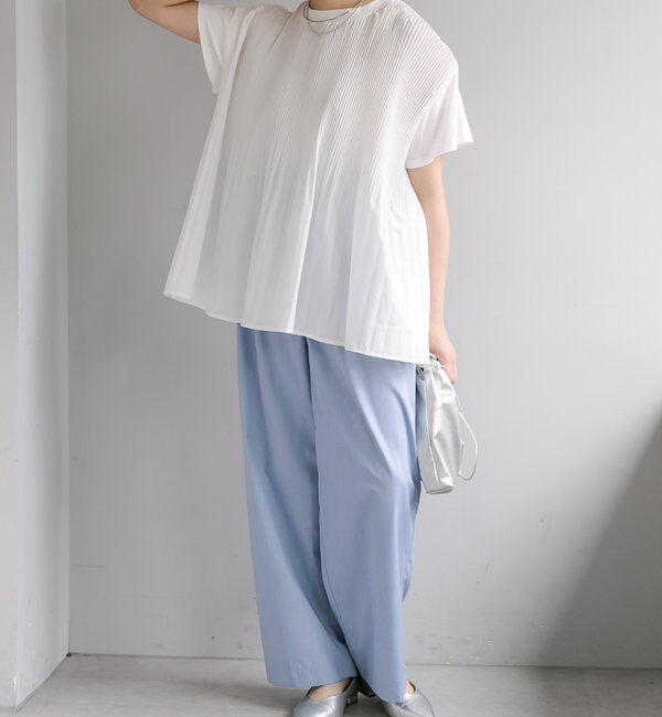  「《リバイバル》【WEB限定/Du noir】フロントプリーツTシャツ」|Tシャツ・カットソー|