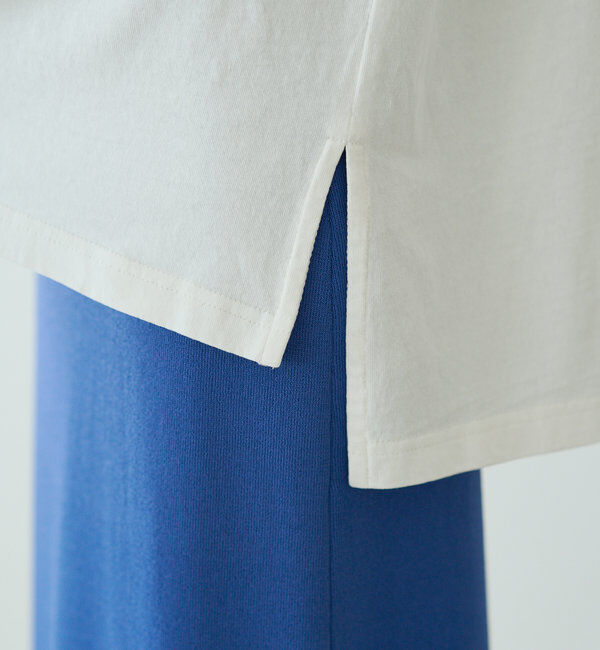  「袖口太糸ステッチロゴプリントTシャツ」|Tシャツ・カットソー|