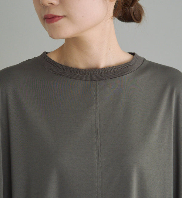  「両面シルケット袖リブワンピース」|ワンピース|