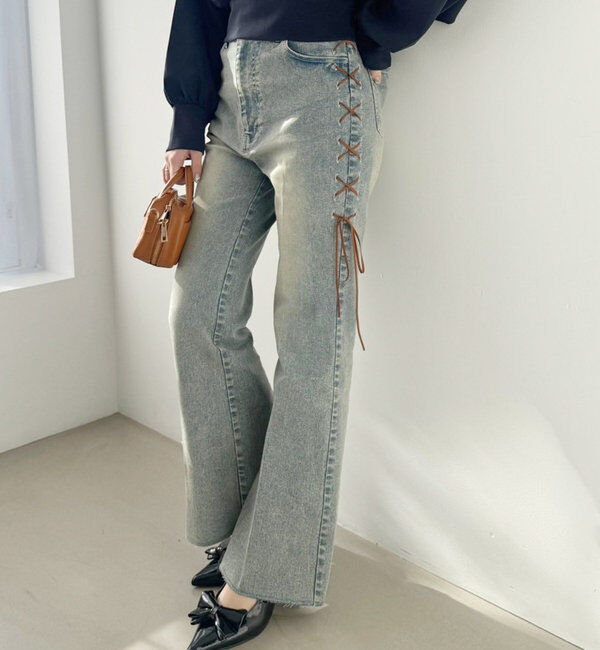  「レースアップデニムパンツ/SM展開」|その他|