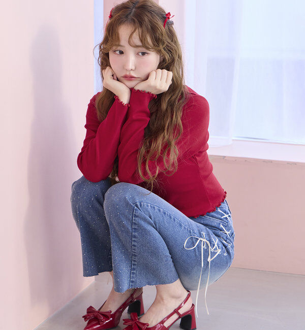  「レースアップデニムパンツ/SM展開」|その他|