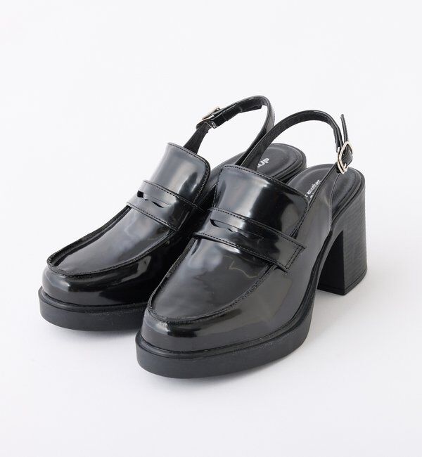  「【Mode Ribbon Collection】バックベルトローファー」|その他|ブラック