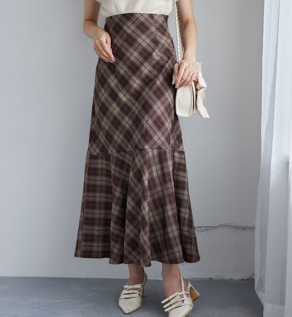  「WEB限定／【マイナス5キロ見え】後ろレースアップマーメイドスカート」|スカート|