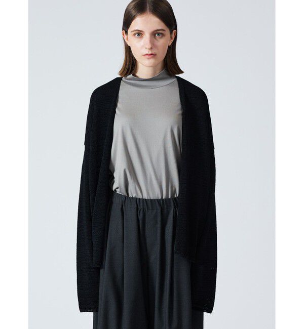 mizuiro ind「mizuiro ind テープヤーンカーディガン」|カーディガン|ブラック