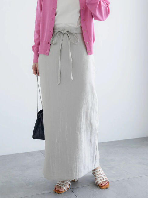 Te chichi「シャイニーロングタイトスカート」|スカート|ベージュ