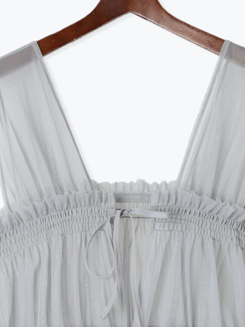 Te chichi「前後2WAYチュールレイヤードベスト」|シャツ・ブラウス|