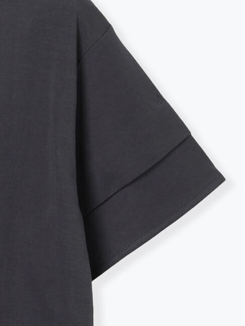 Lugnoncure「プレーティング袖タックTシャツ」|Tシャツ・カットソー|