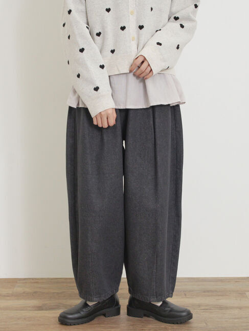 Samansa Mos2「【M/Lサイズ】ツイル/デニムカーブパンツ」|その他|