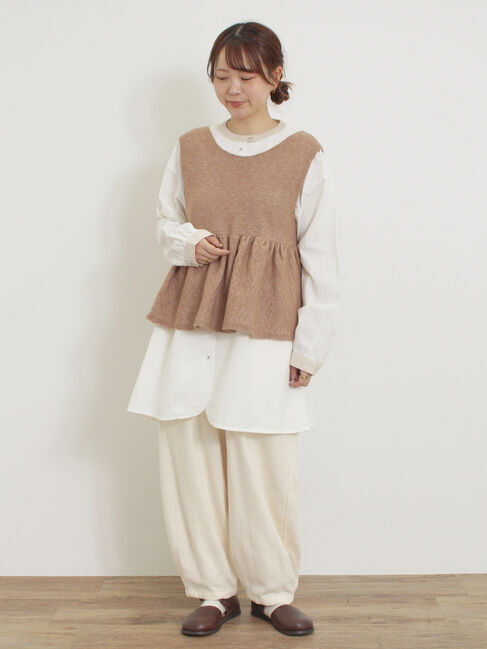 Samansa Mos2「柄アソートクレリックチュニック」|シャツ・ブラウス|