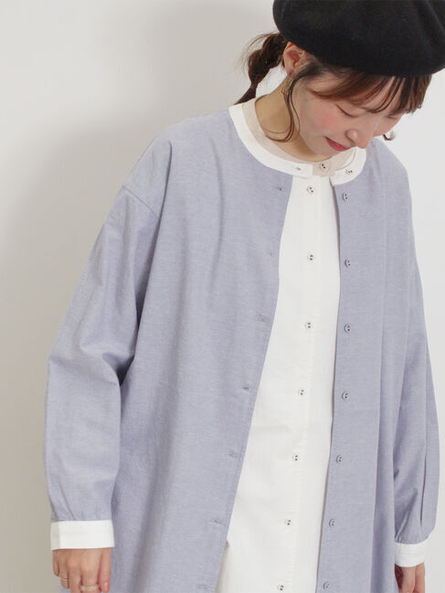 Samansa Mos2「柄アソートクレリックチュニック」|シャツ・ブラウス|ラベンダー