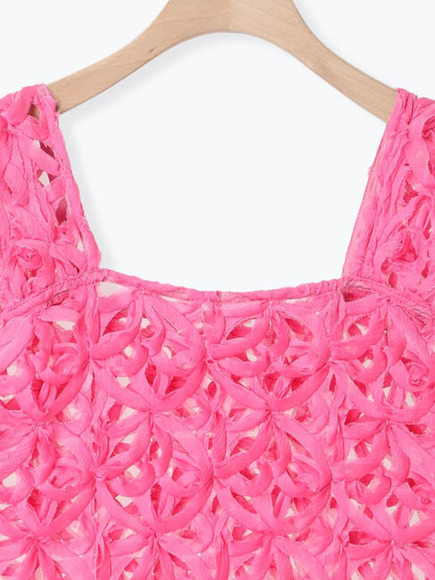 Samansa Mos2「シフォンテープフラワーベスト」|ダウンベスト・ベスト|