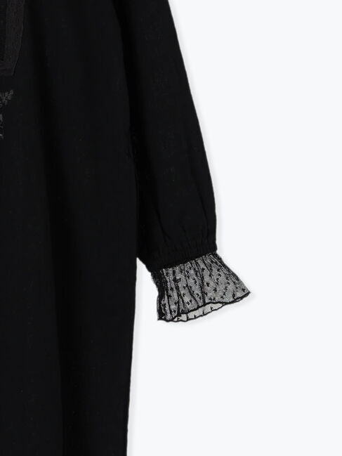 Samansa Mos2「【S/Mサイズ】ドットチュールスクエア貼りワンピース」|ワンピース|