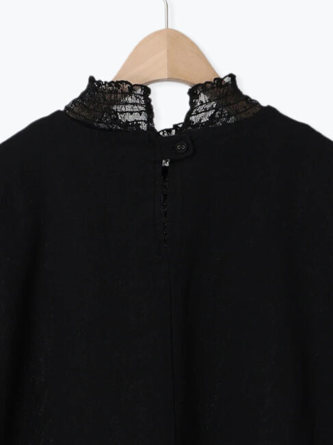 Samansa Mos2「【S/Mサイズ】ドットチュールスクエア貼りワンピース」|ワンピース|