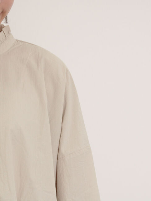 Samansa Mos2「前立てフリルチュニック」|シャツ・ブラウス|