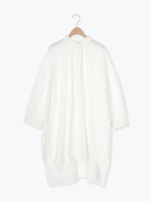 Samansa Mos2「前立てフリルチュニック」|シャツ・ブラウス|