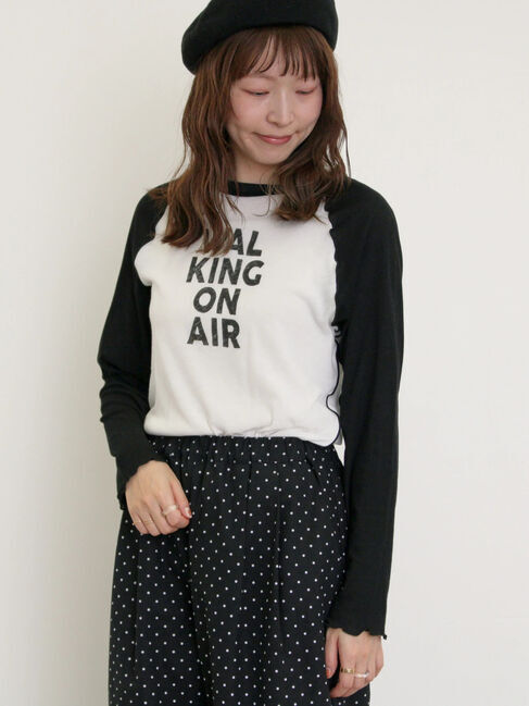 Samansa Mos2「シアーラグランロゴTシャツ」|Tシャツ・カットソー|