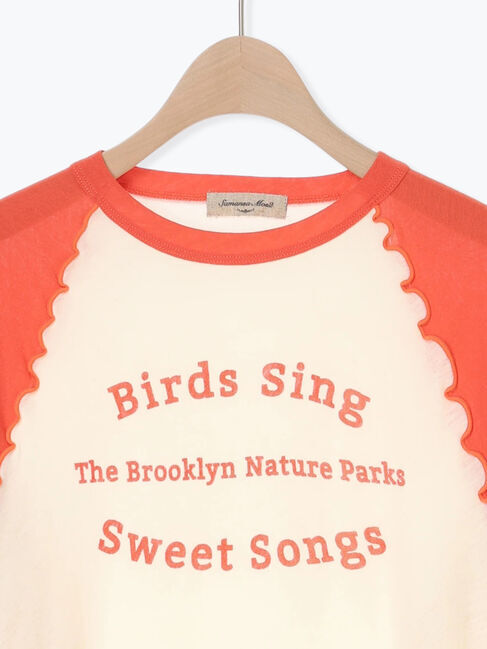 Samansa Mos2「シアーラグランロゴTシャツ」|Tシャツ・カットソー|